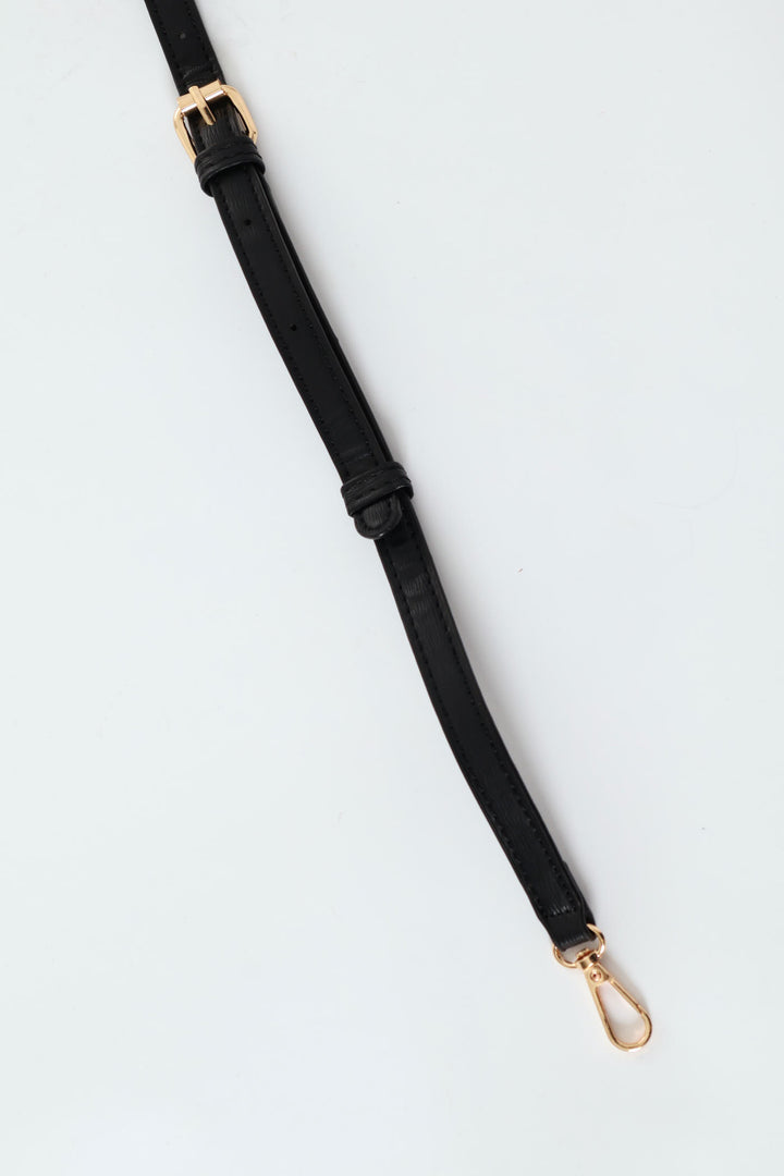 Multi Compartment Tote With Buckle Detail - Black