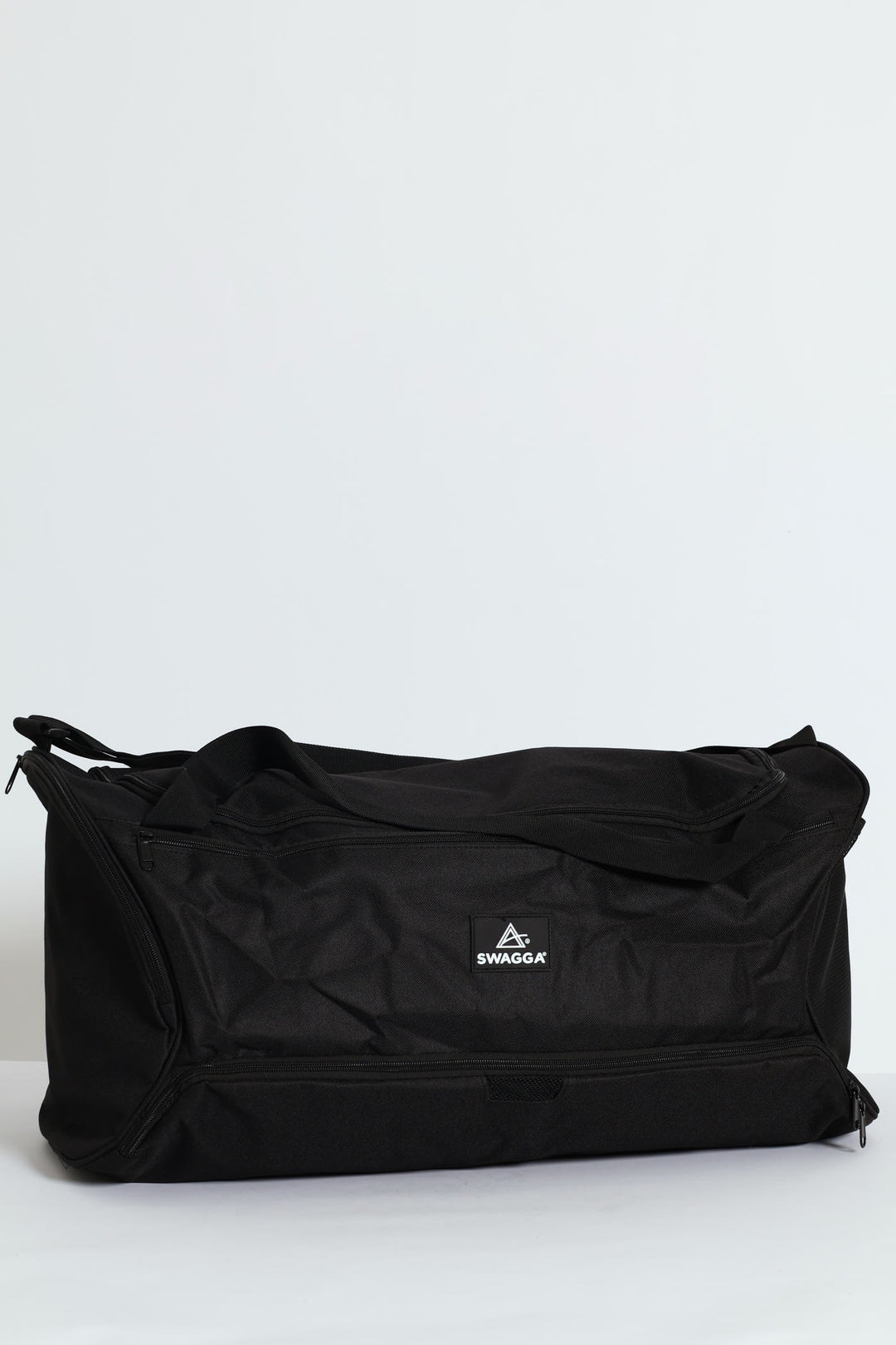 Rubber Branding Duffel Bag - Black