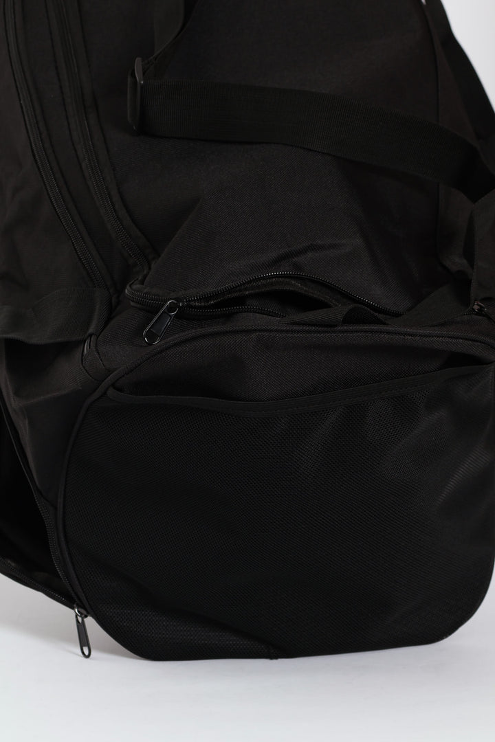 Rubber Branding Duffel Bag - Black