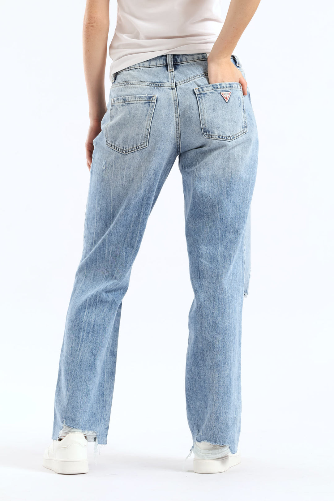 High Rise Straight Leg Denim - Light Wash