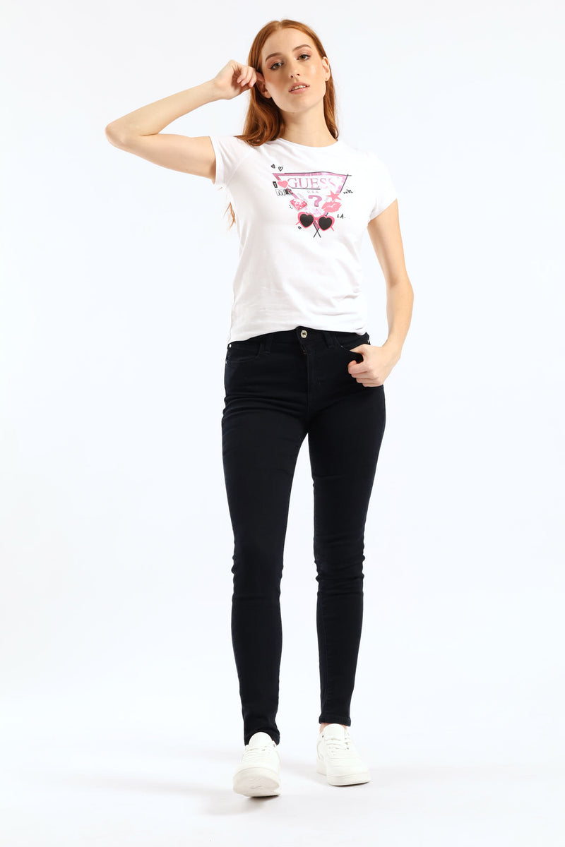 1981 High Rise Skinny Jean - Blue/Black