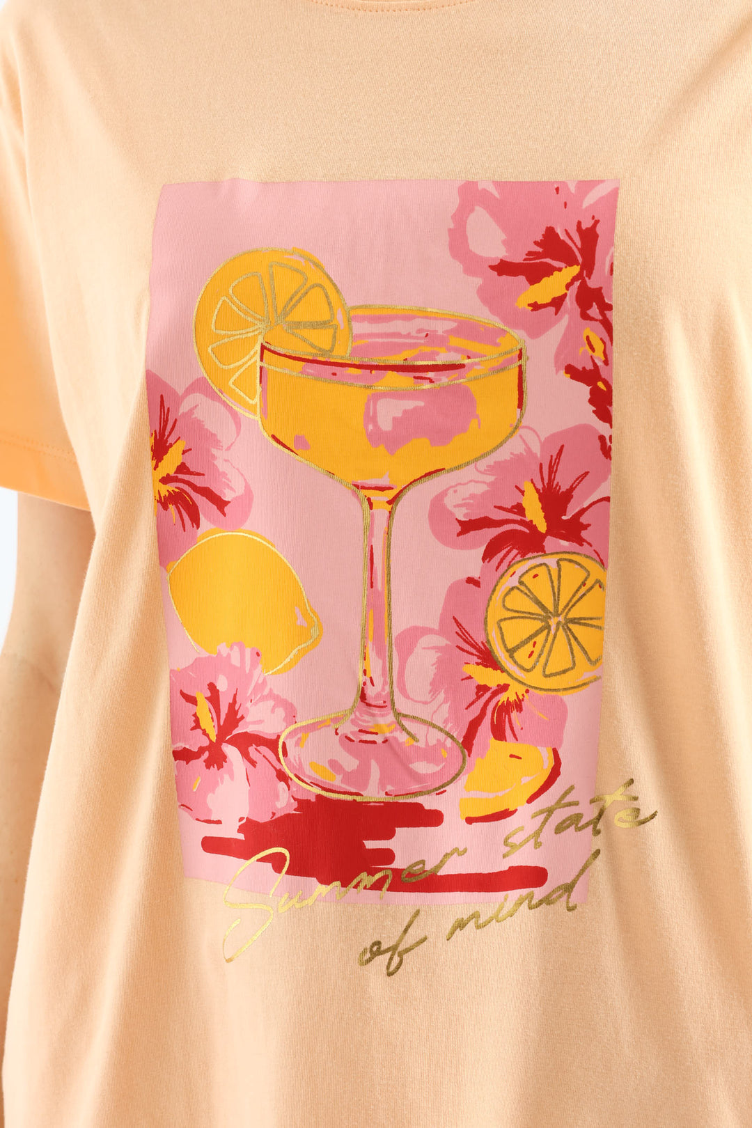 Fruit Cocktail Tee - Pale Salmon
