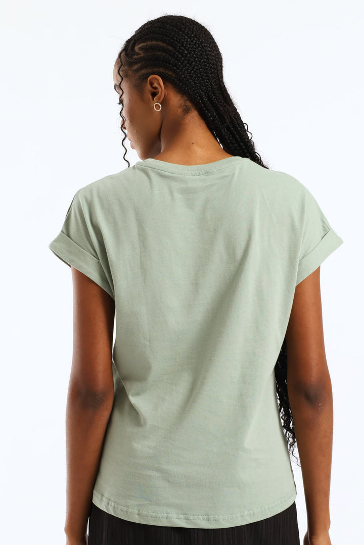 Dragonfly Foil Muscle Tee - Eucalyptus Green