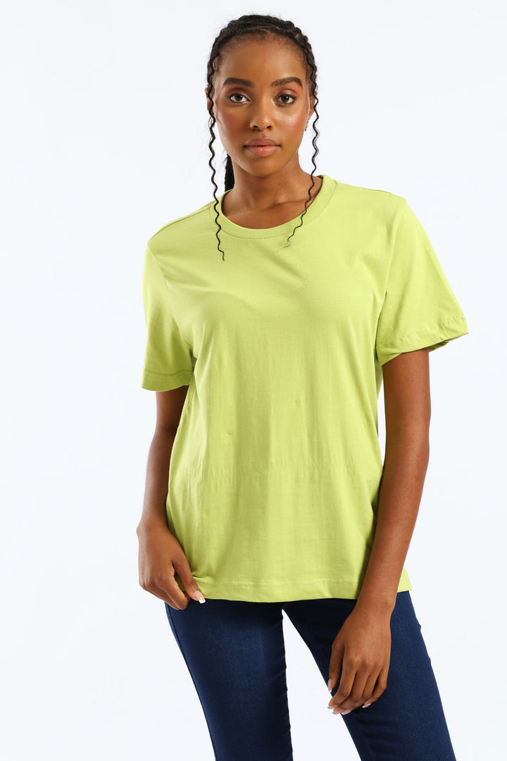 Cotton Boxy Tee - Bright Chartreuse
