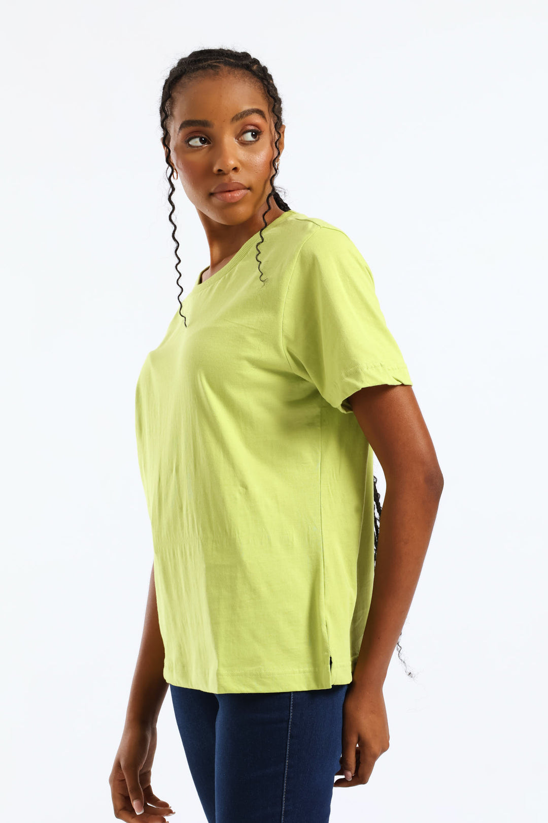 Cotton Boxy Tee - Bright Chartreuse
