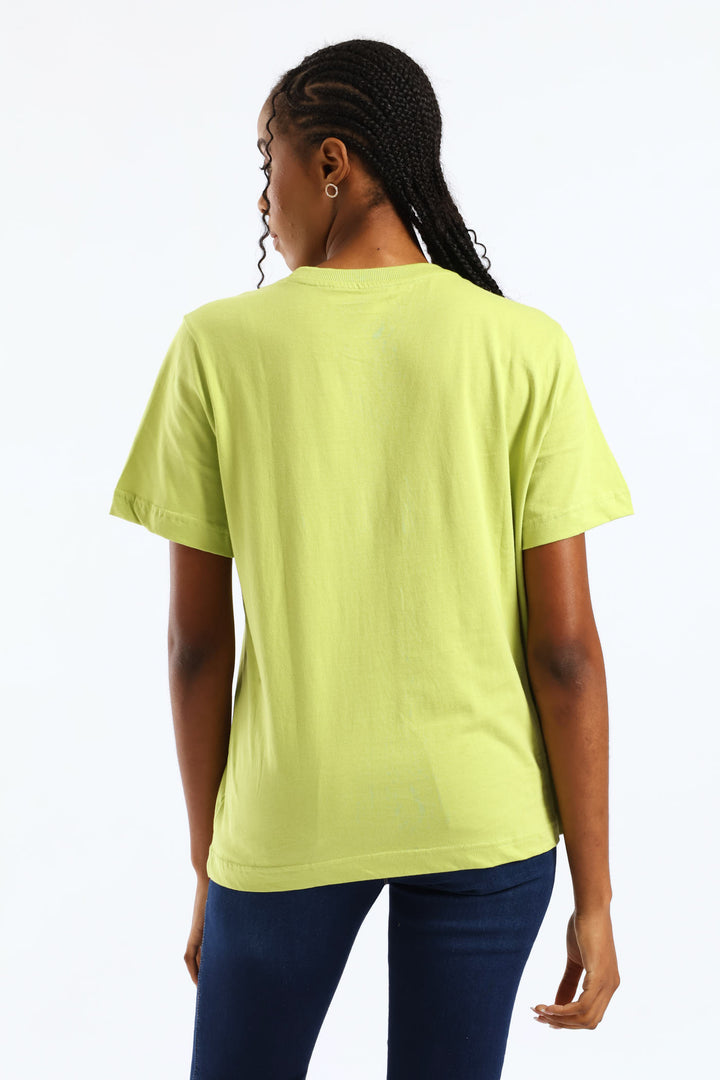 Cotton Boxy Tee - Bright Chartreuse