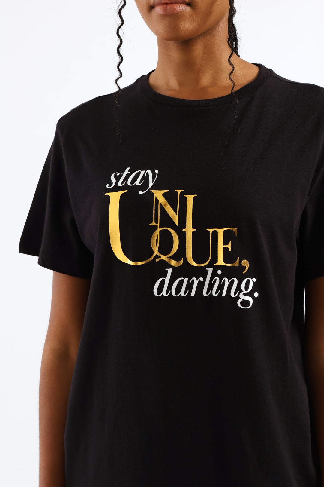 Stay Unique Darling Tee - Black