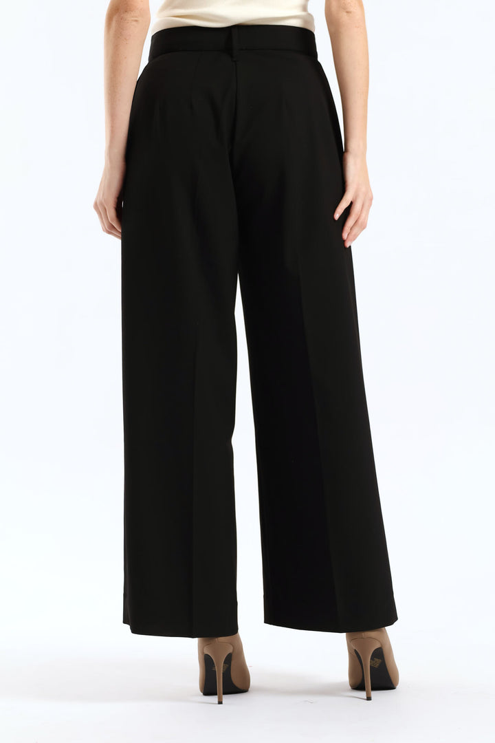 Tatum Wide Leg Suit Pant - Black
