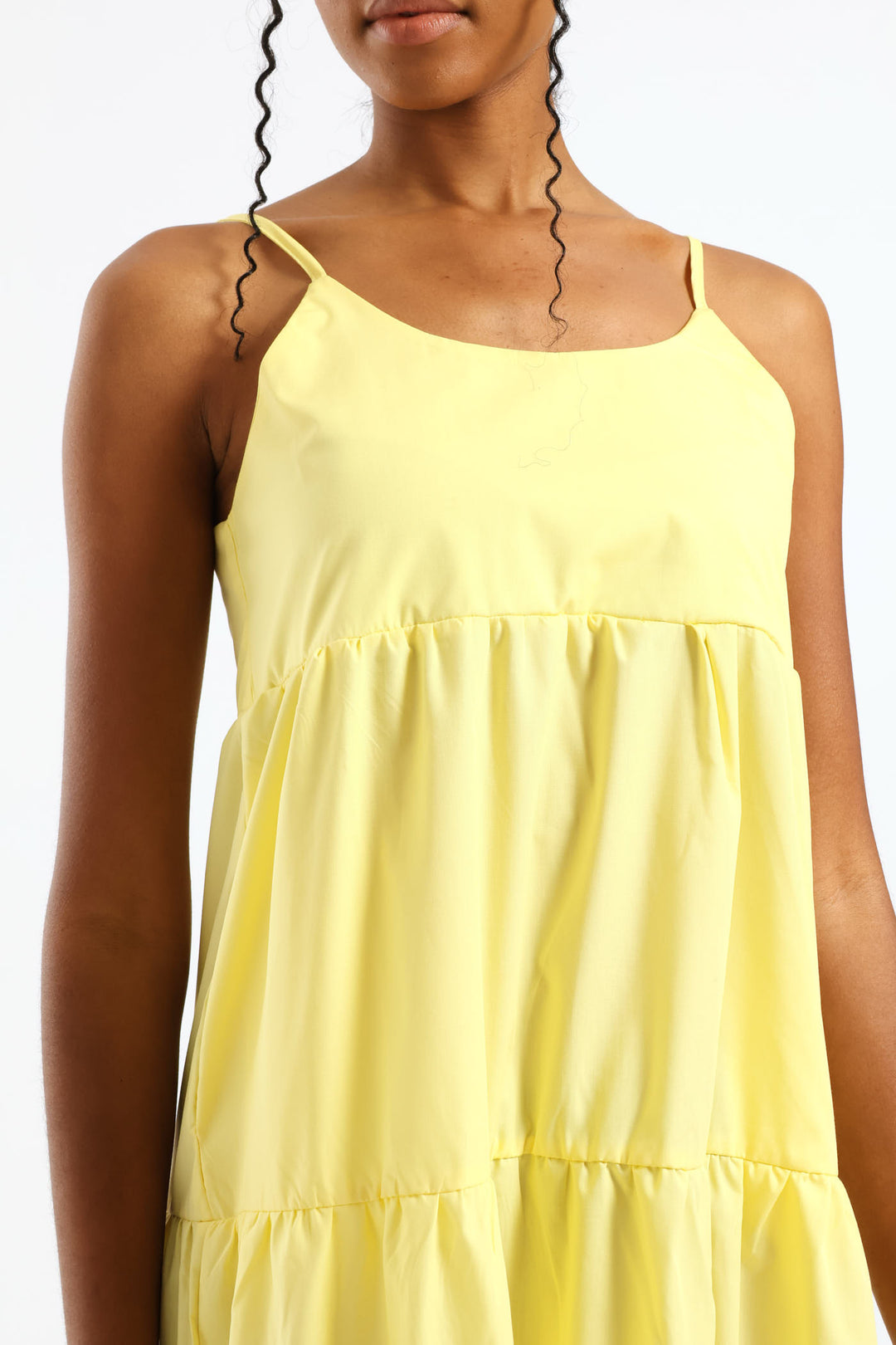 strapless open back dress Daisy Dress in Soft Butter Yellow main image 1
