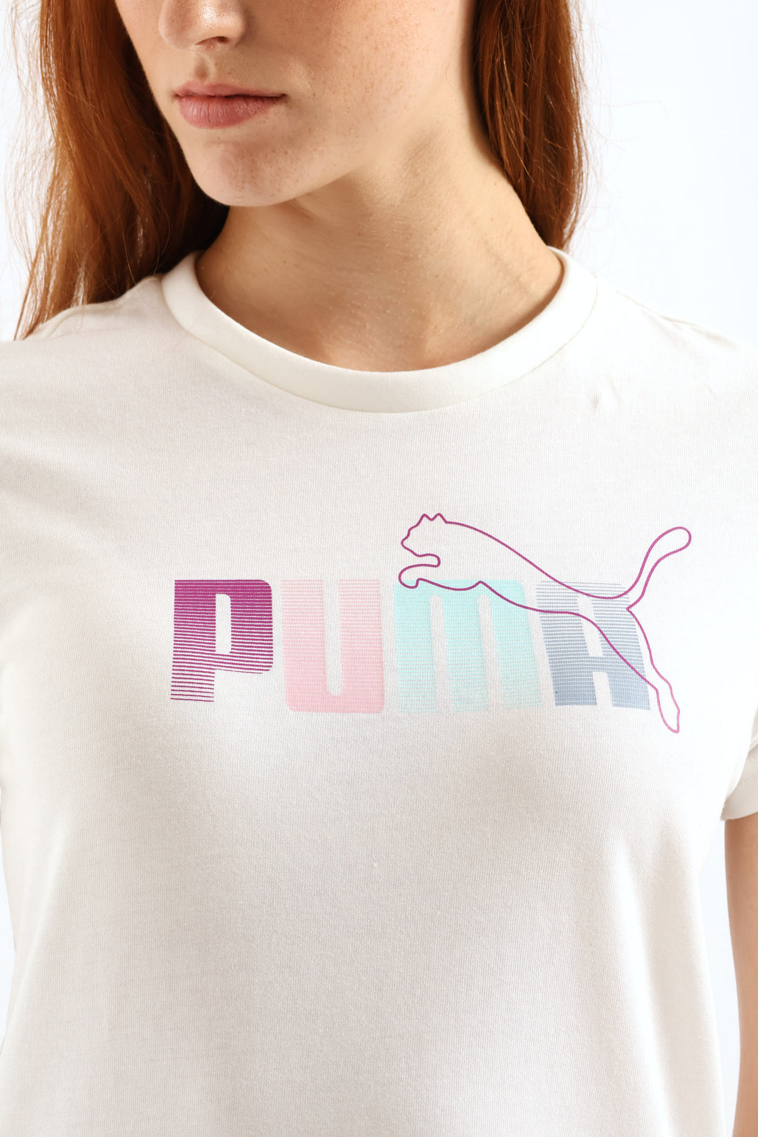 Graphic Stacked Tee - White