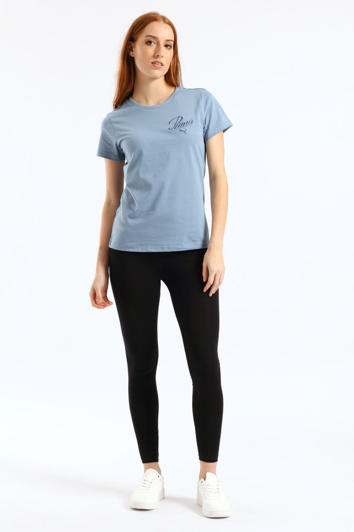 Essential Script Tee - Blue