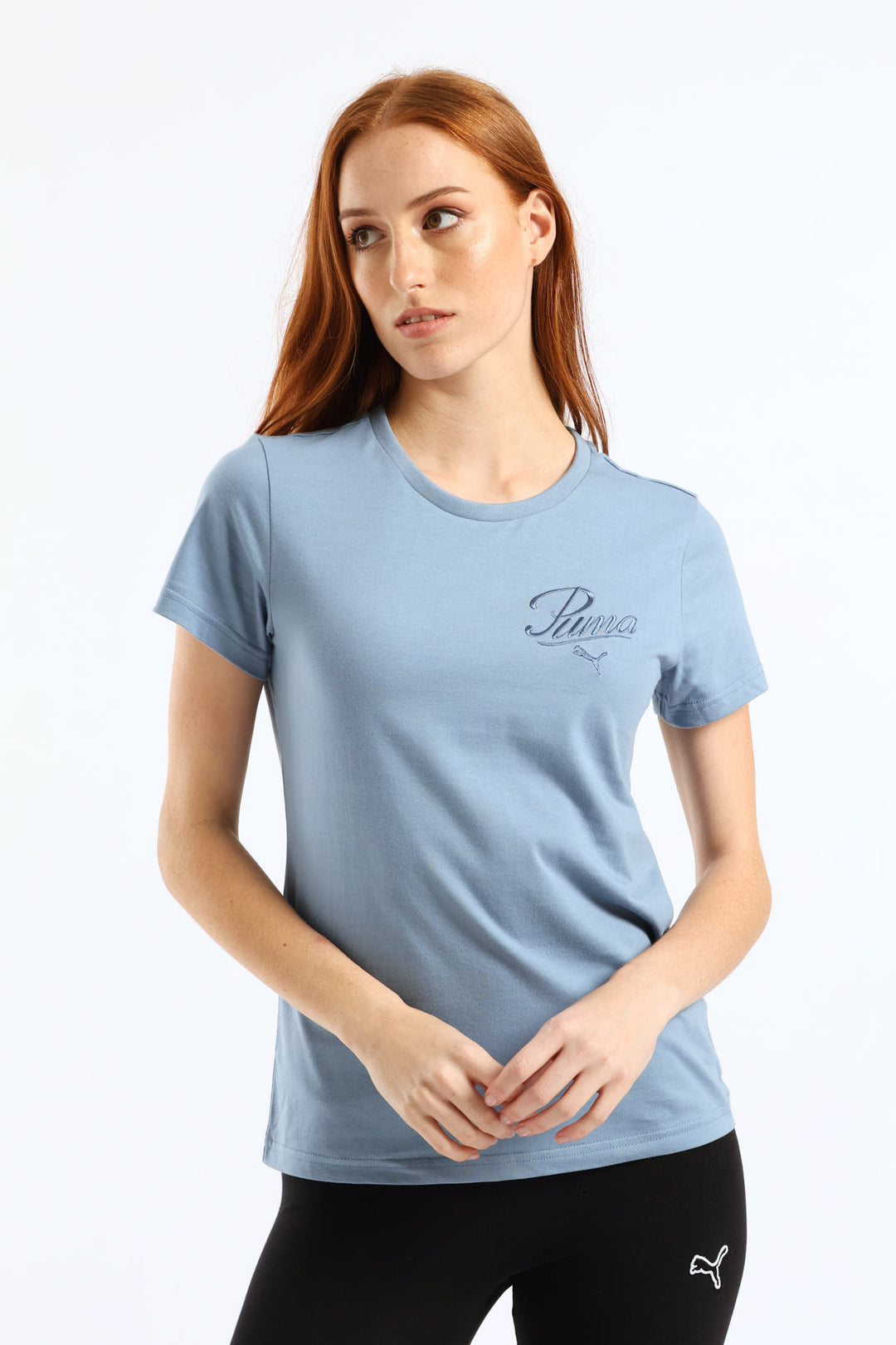 Essential Script Tee - Blue