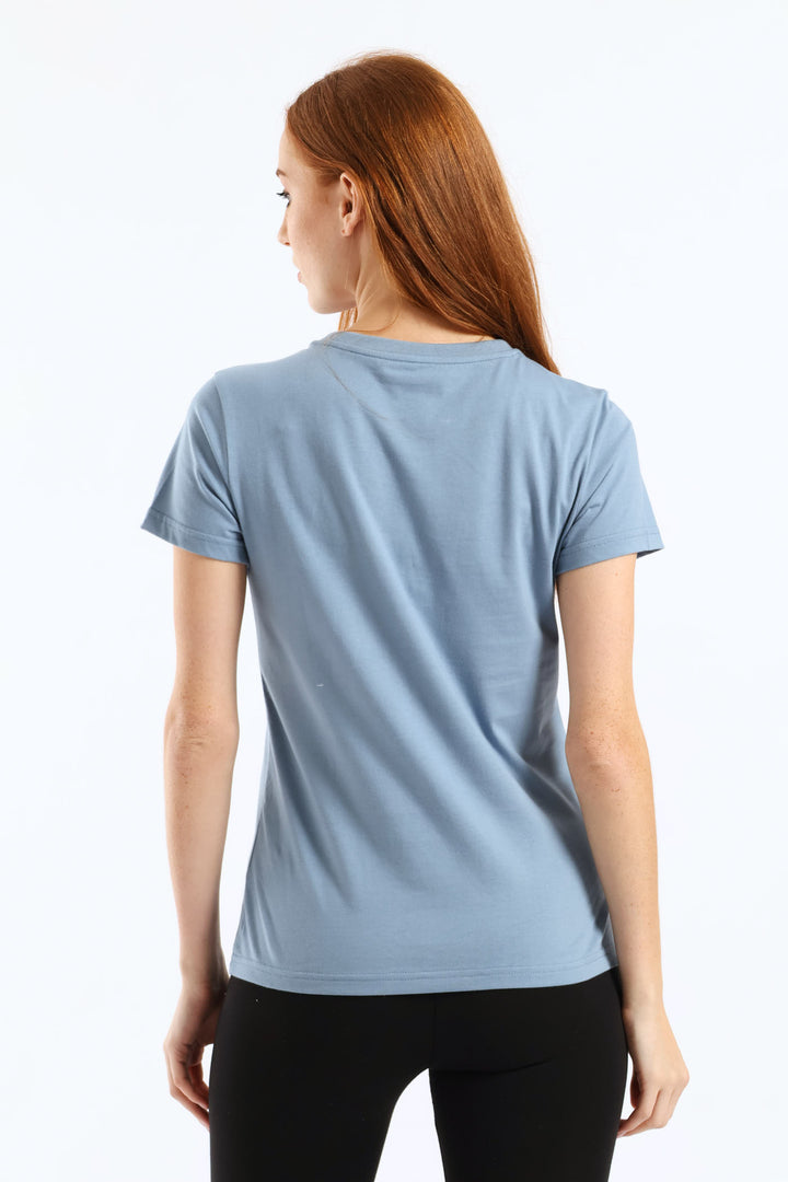 Essential Script Tee - Blue