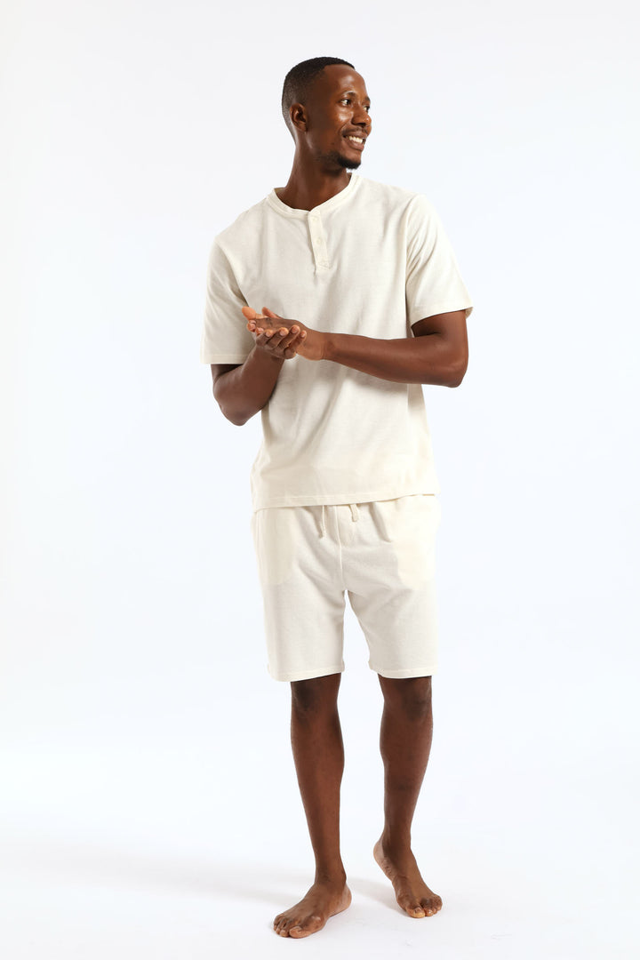 Marshmallow Pyjama Shorts - Cream