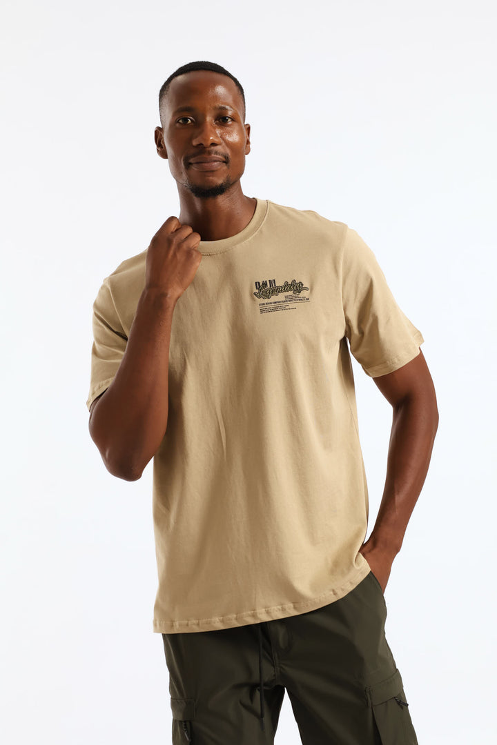 Legendary Front & Back Tee - Taupe