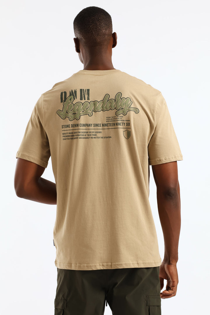 Legendary Front & Back Tee - Taupe