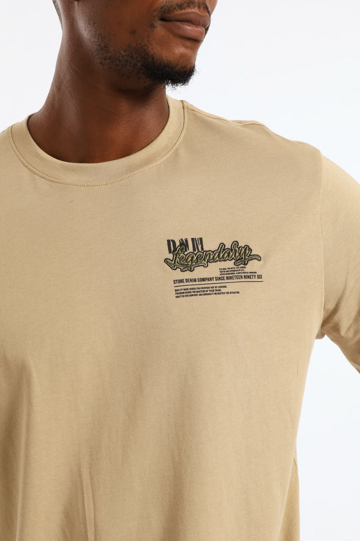 Legendary Front & Back Tee - Taupe