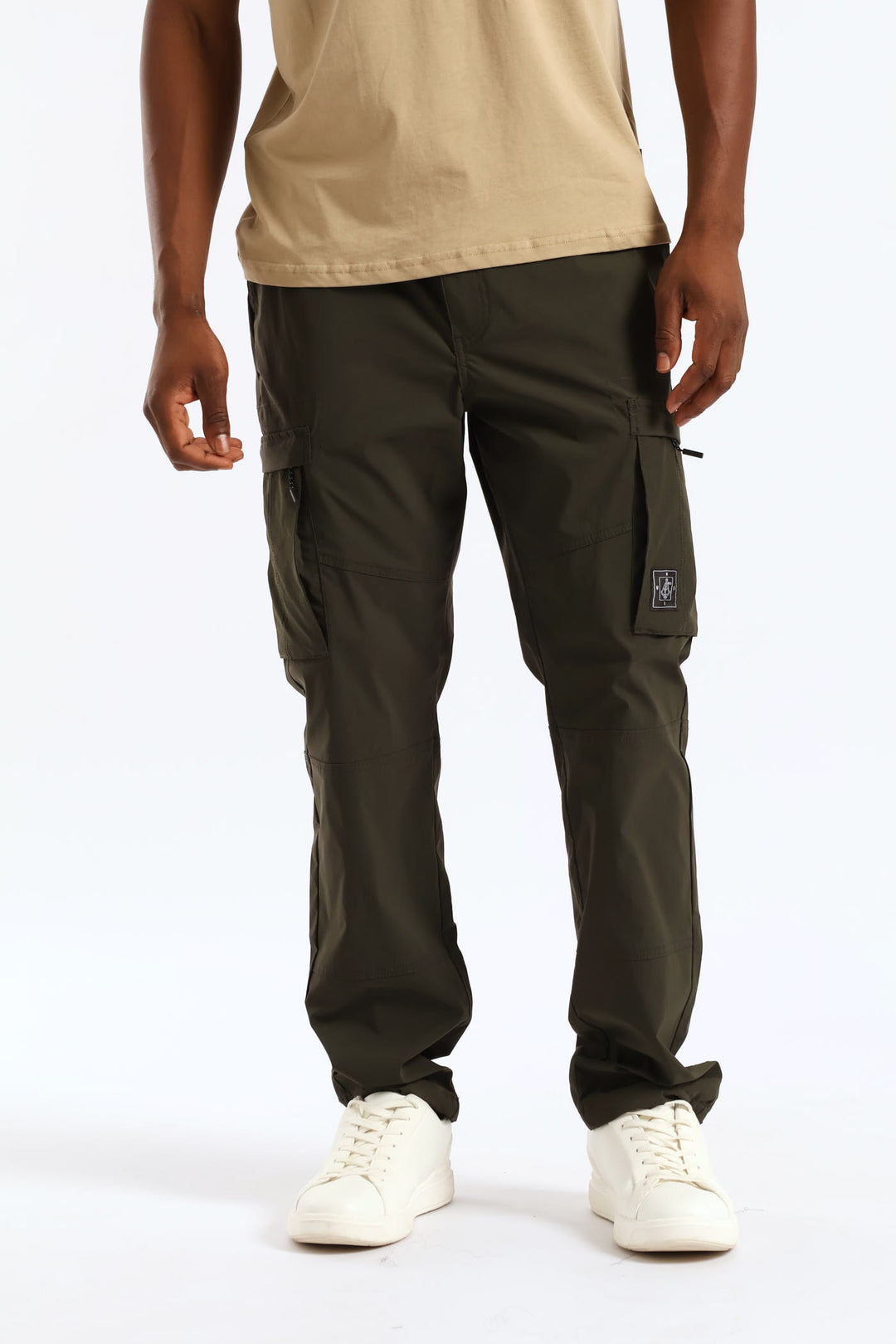 Zip Pocket Tech Utility Cargo Pants - Fatigue