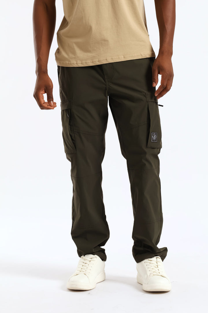 Zip Pocket Tech Utility Cargo Pants - Fatigue