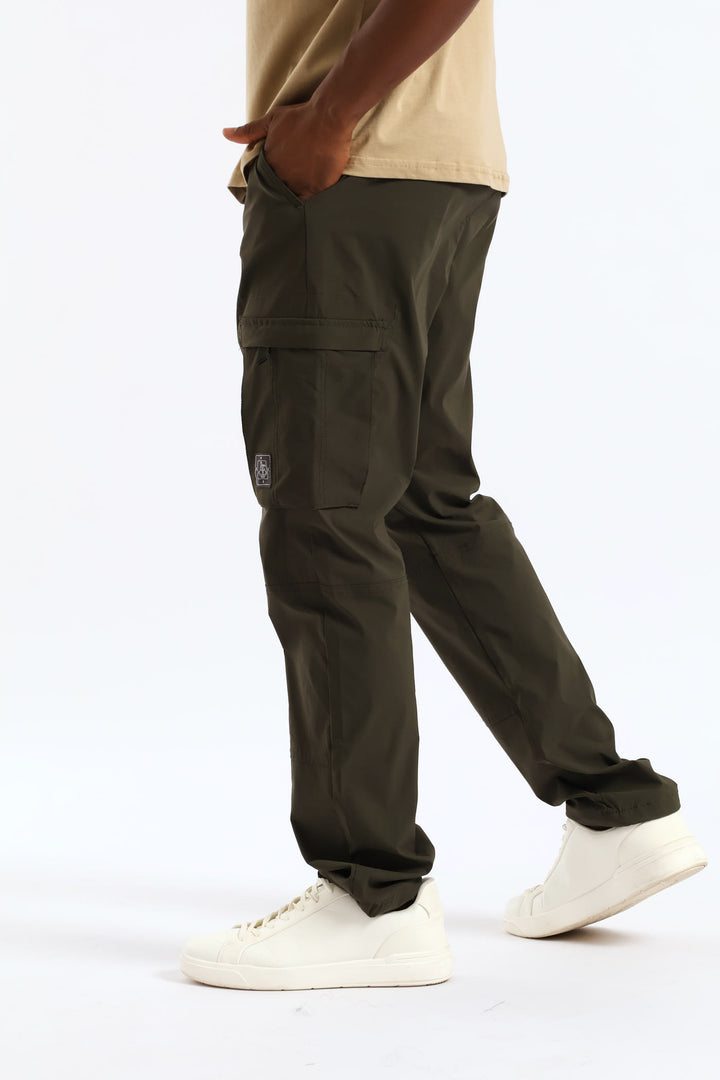 Zip Pocket Tech Utility Cargo Pants - Fatigue