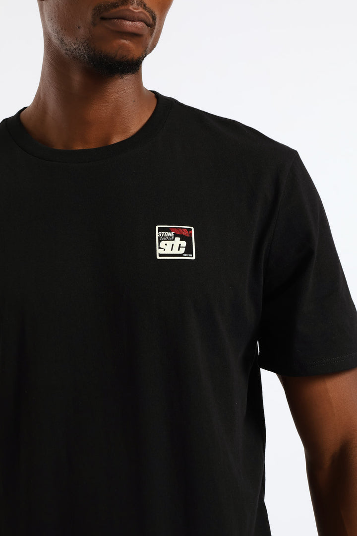 Compass Map Front & Back Tee - Black