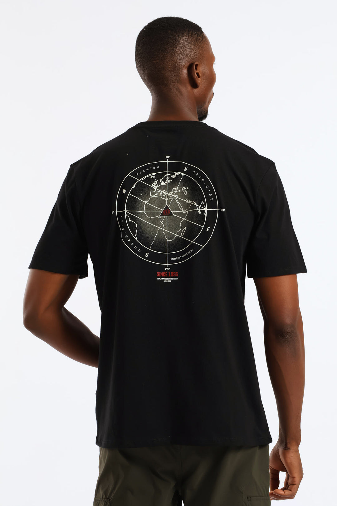 Compass Map Front & Back Tee - Black