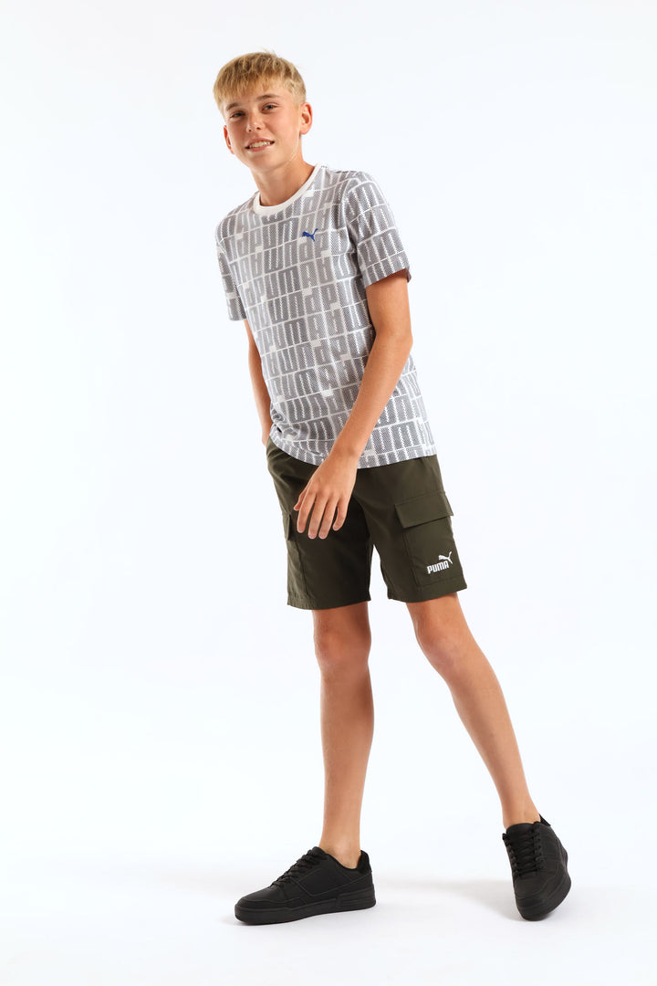 Boys Woven Cargo Short - Olive