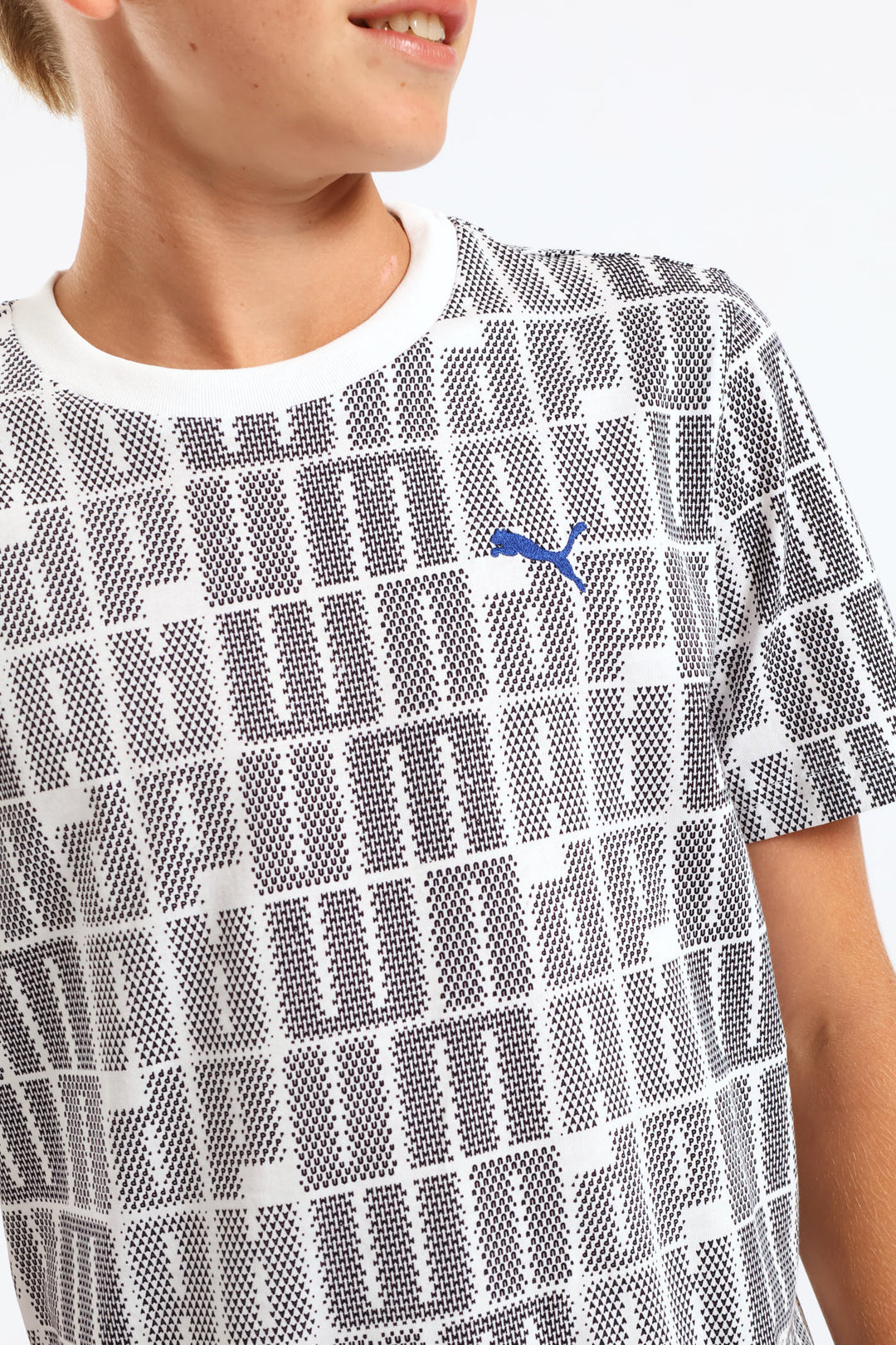 Boys Print Tee - White