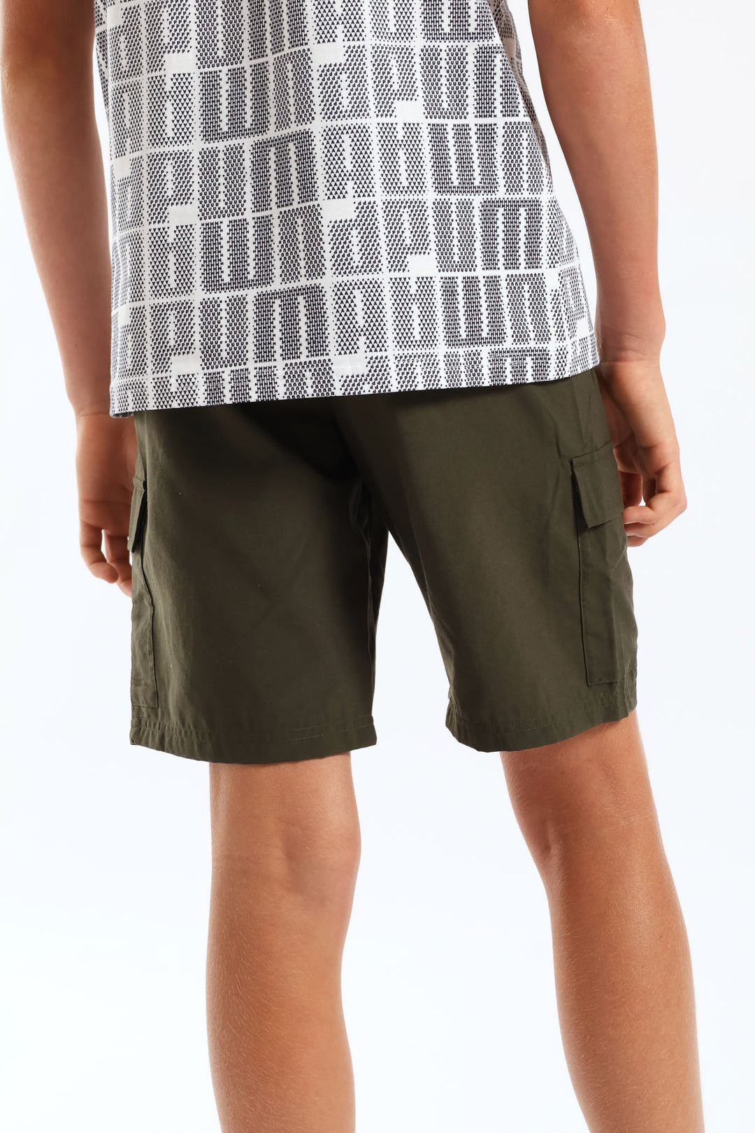 Boys Woven Cargo Short - Olive