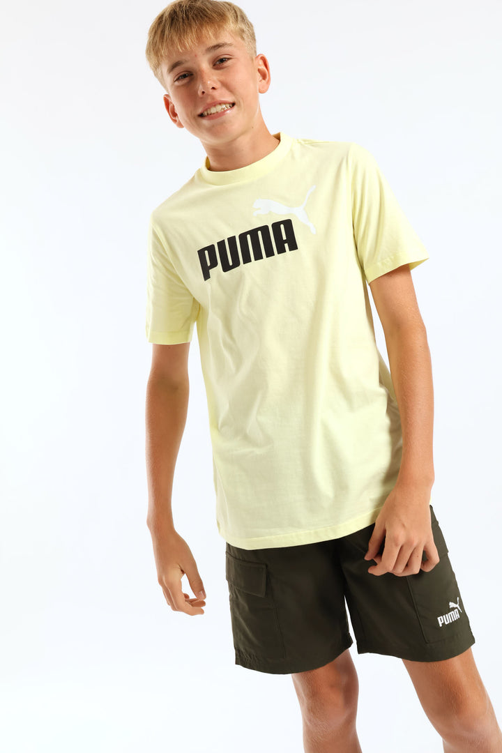 Boys Essential Logo Tee - Lime