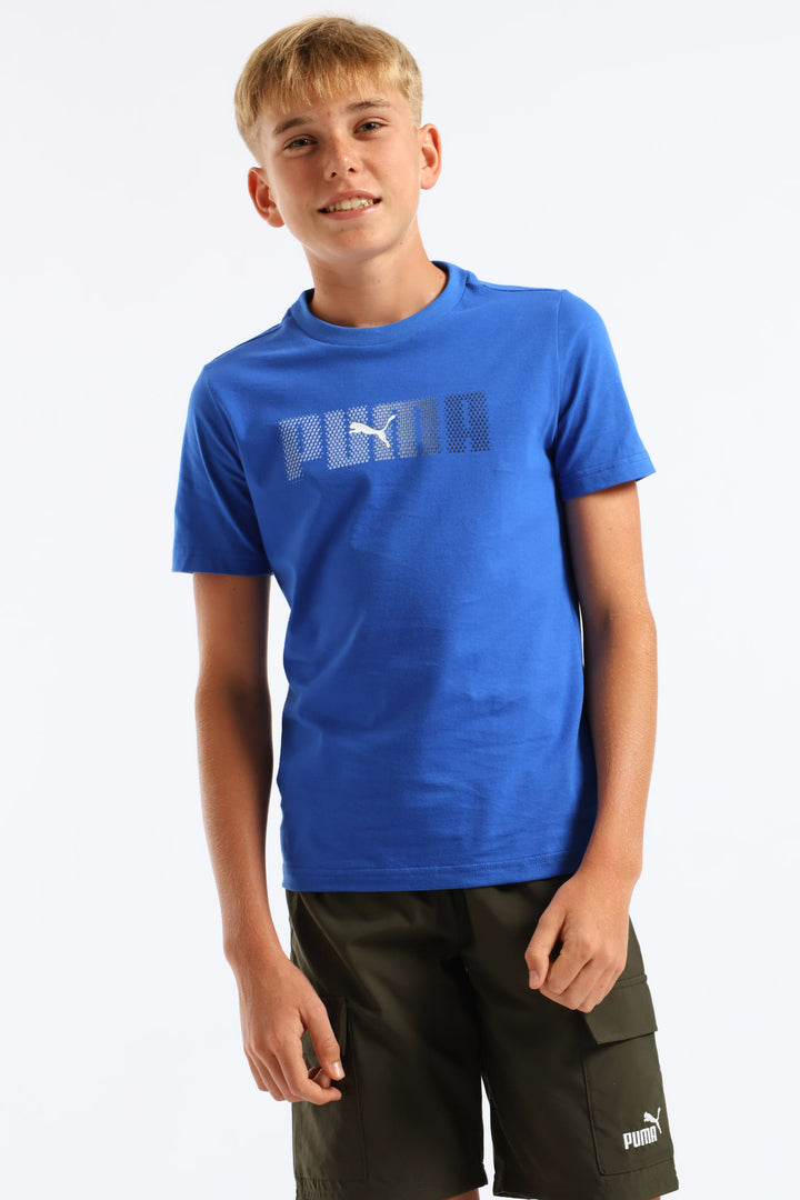 Boys Essential Logo Lab Tee - Blue
