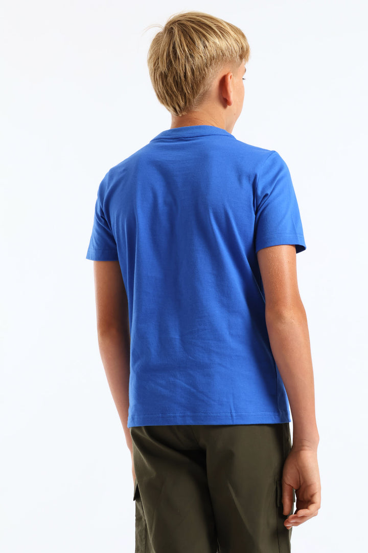 Boys Essential Logo Lab Tee - Blue