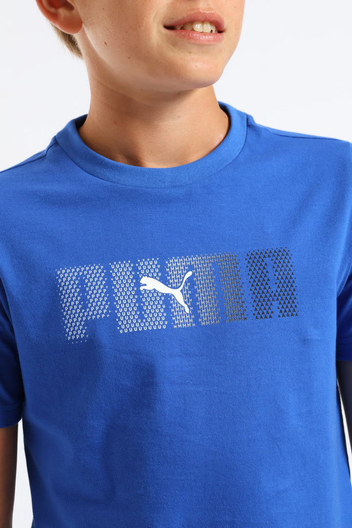 Boys Essential Logo Lab Tee - Blue