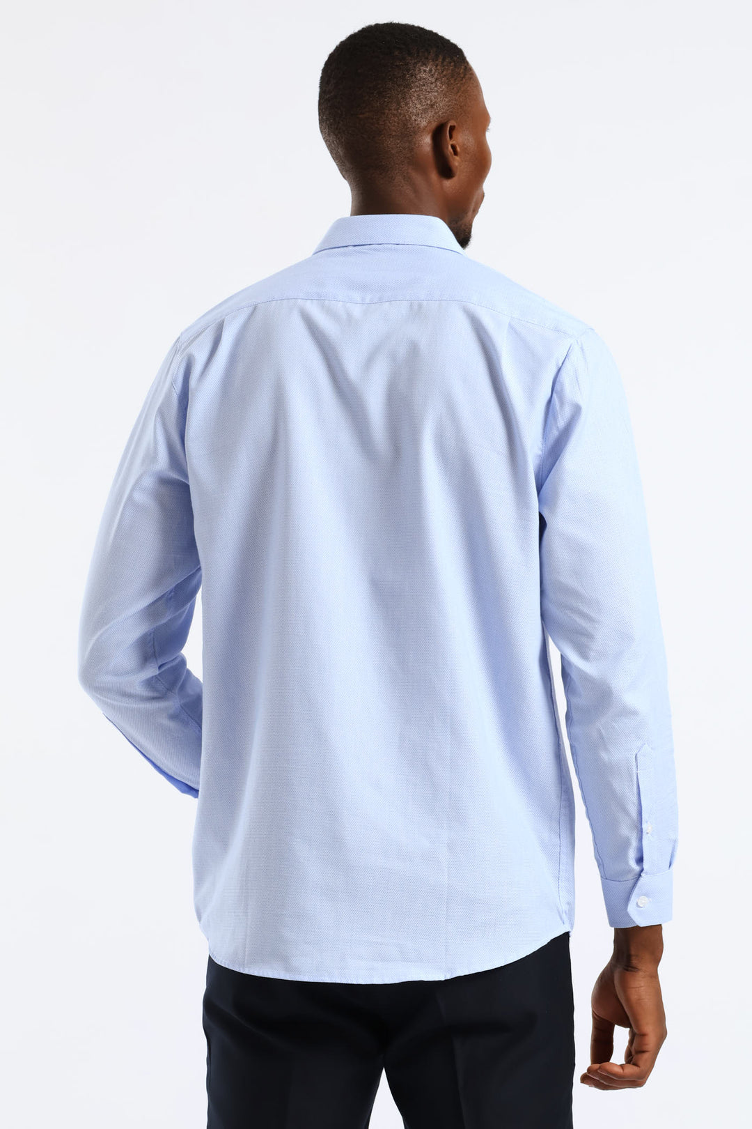 Abstract Check Texture Shirt - Light Blue