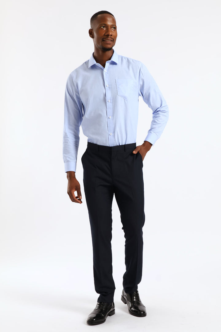 Abstract Check Texture Shirt - Light Blue