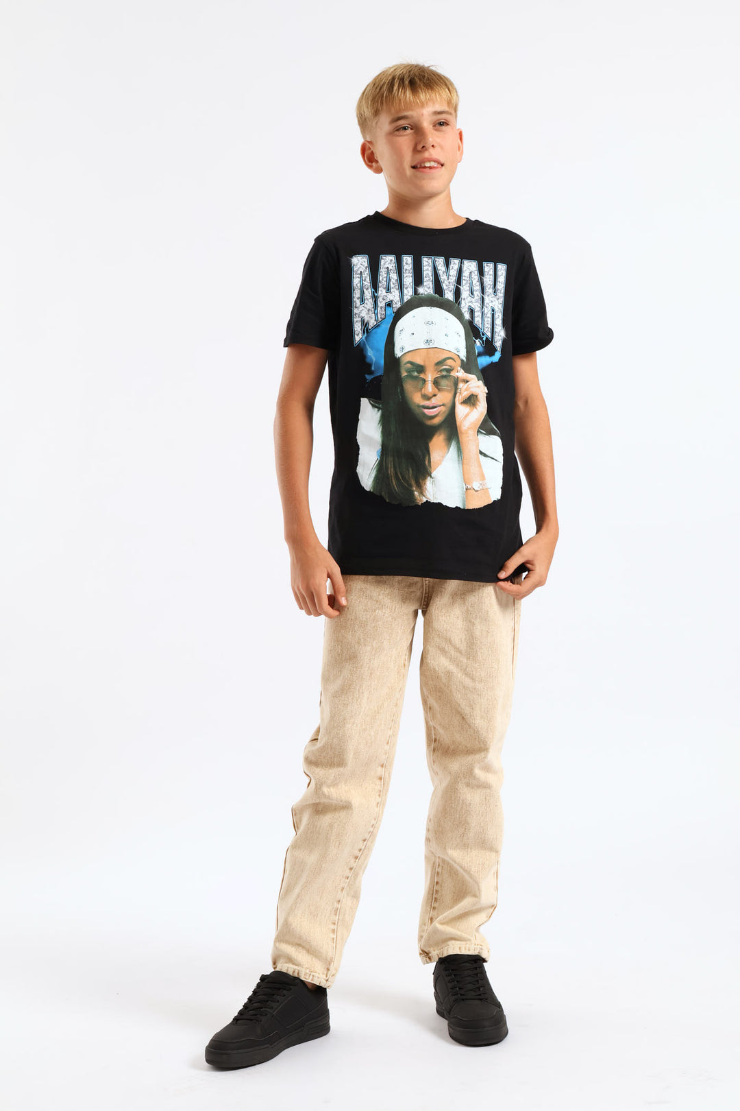 Aaliyah Spectra Dye T-Shirt - Black