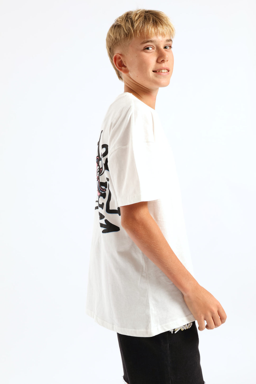 Stitch & Angel Oversized Tee - Off White