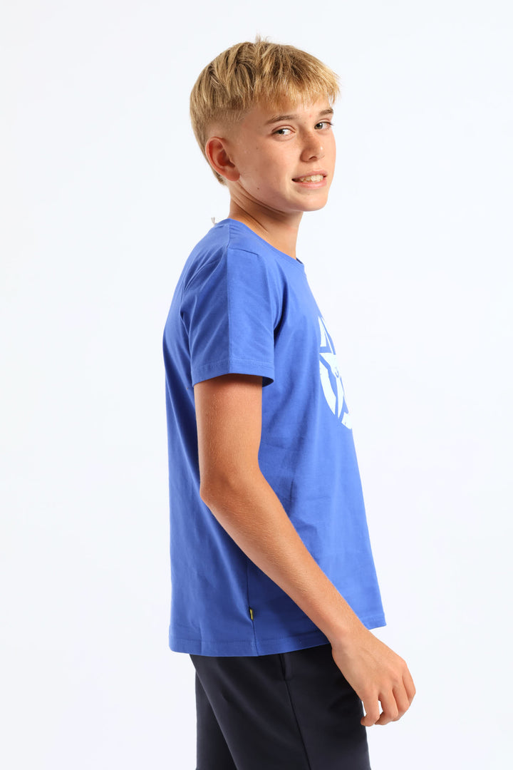 Boys Icon Star Logo Tee - Blue