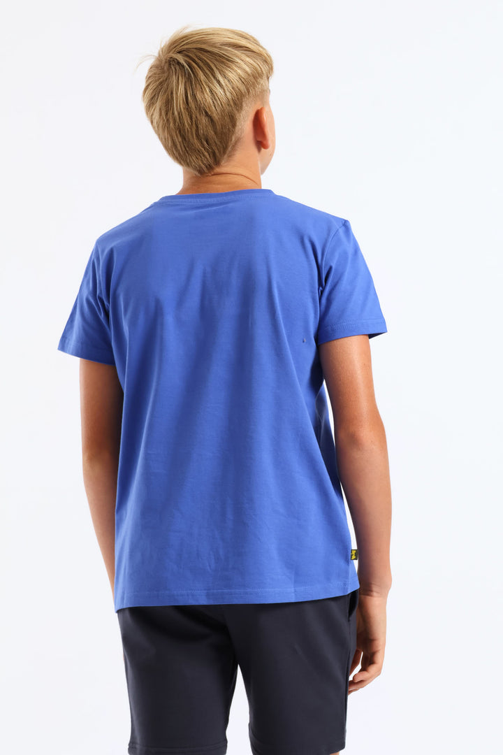 Boys Icon Star Logo Tee - Blue