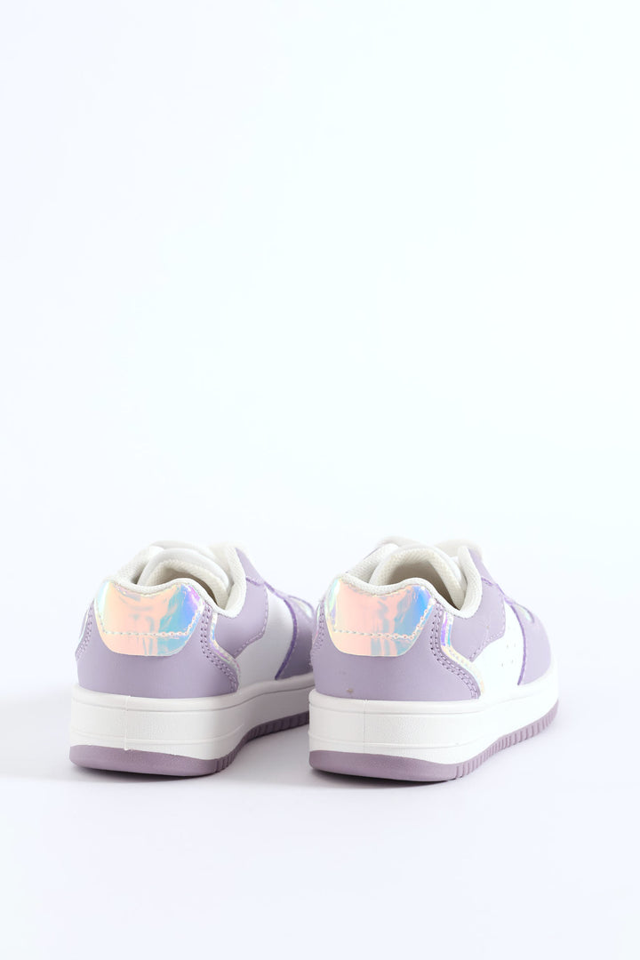 Pre-Girls Trim Court Sneaker - Lilac