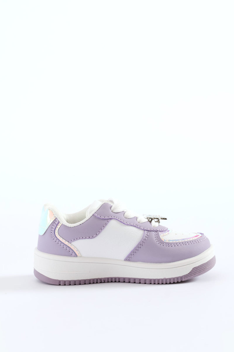Pre-Girls Trim Court Sneaker - Lilac