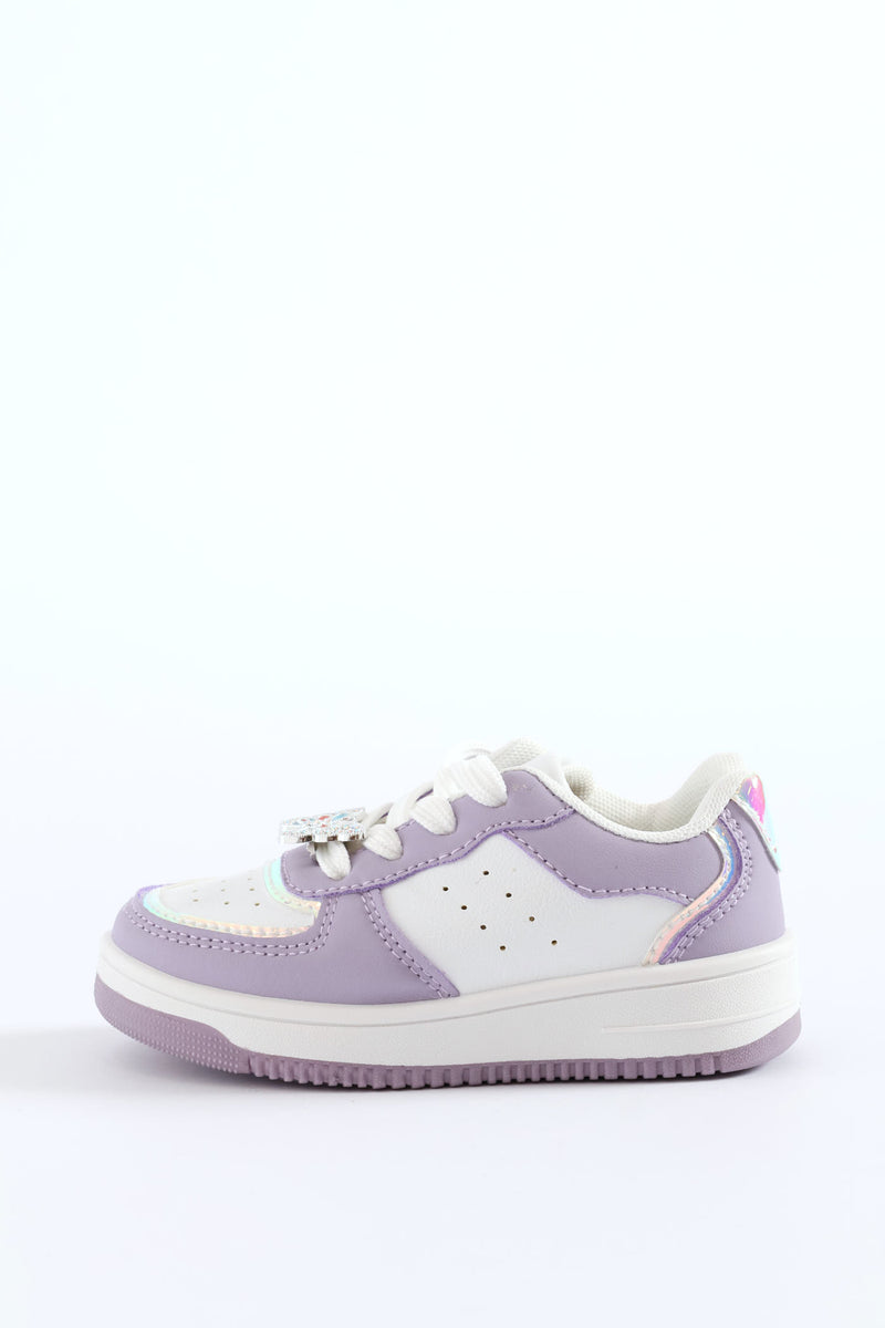 Pre-Girls Trim Court Sneaker - Lilac
