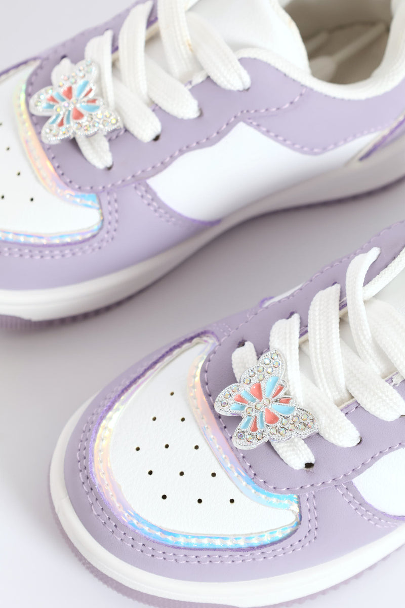 Pre-Girls Trim Court Sneaker - Lilac