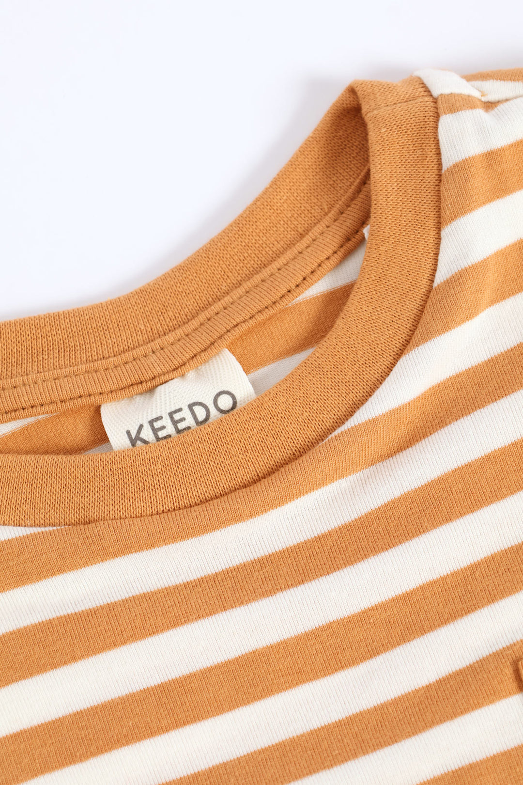 Keedo Boys Stripe Fashion Tee - Biscuit