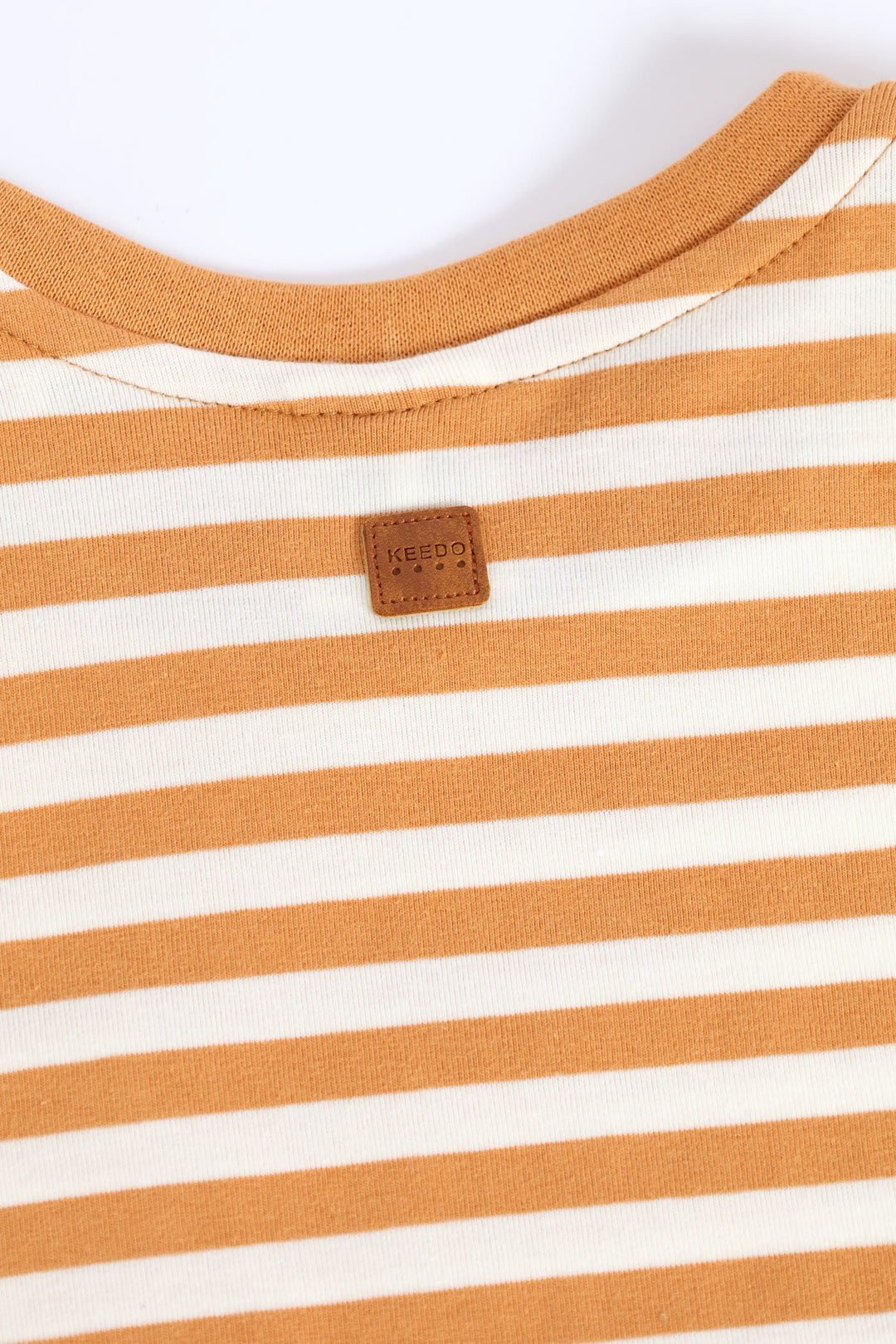 Keedo Boys Stripe Fashion Tee - Biscuit