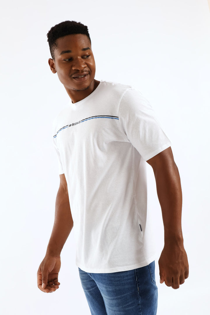 Originals Chest Stripe Tee - White