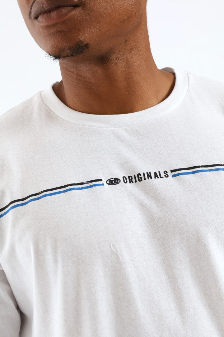 Originals Chest Stripe Tee - White