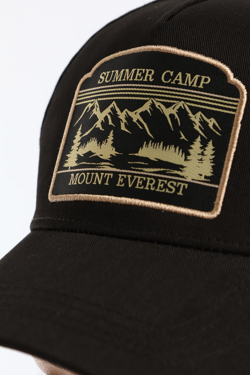 Trucker Applique Cap - Black