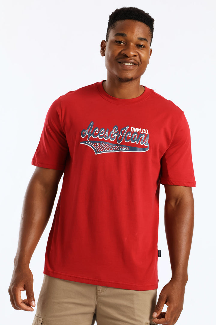 Aces & Icon Denim Co. Tee - Dark Red