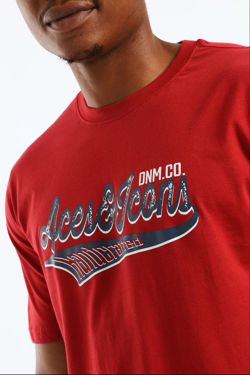 Aces & Icon Denim Co. Tee - Dark Red